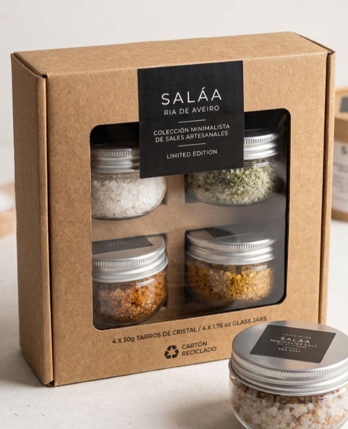 Box Atlántico, 4 tarros de 50g de cristal