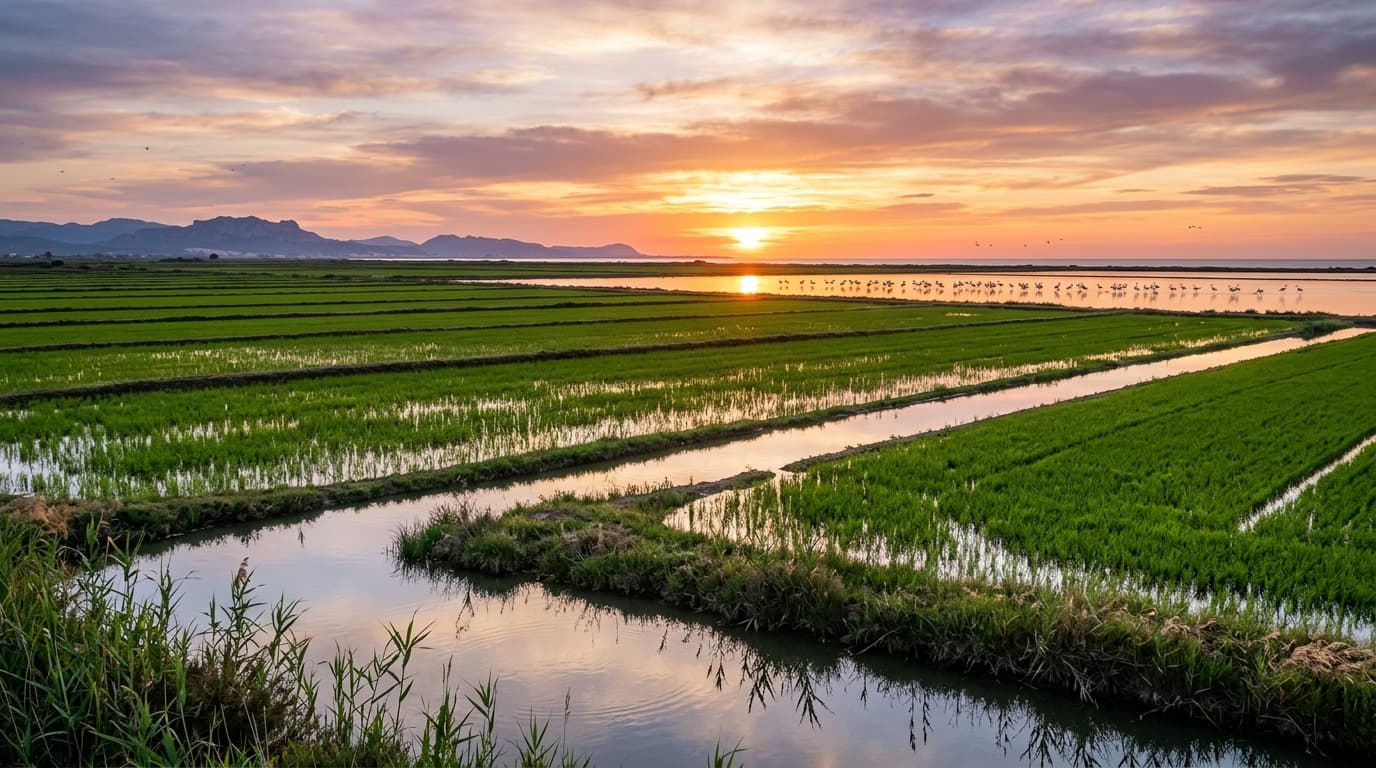 Arrozales regenerativos del Delta del Ebro